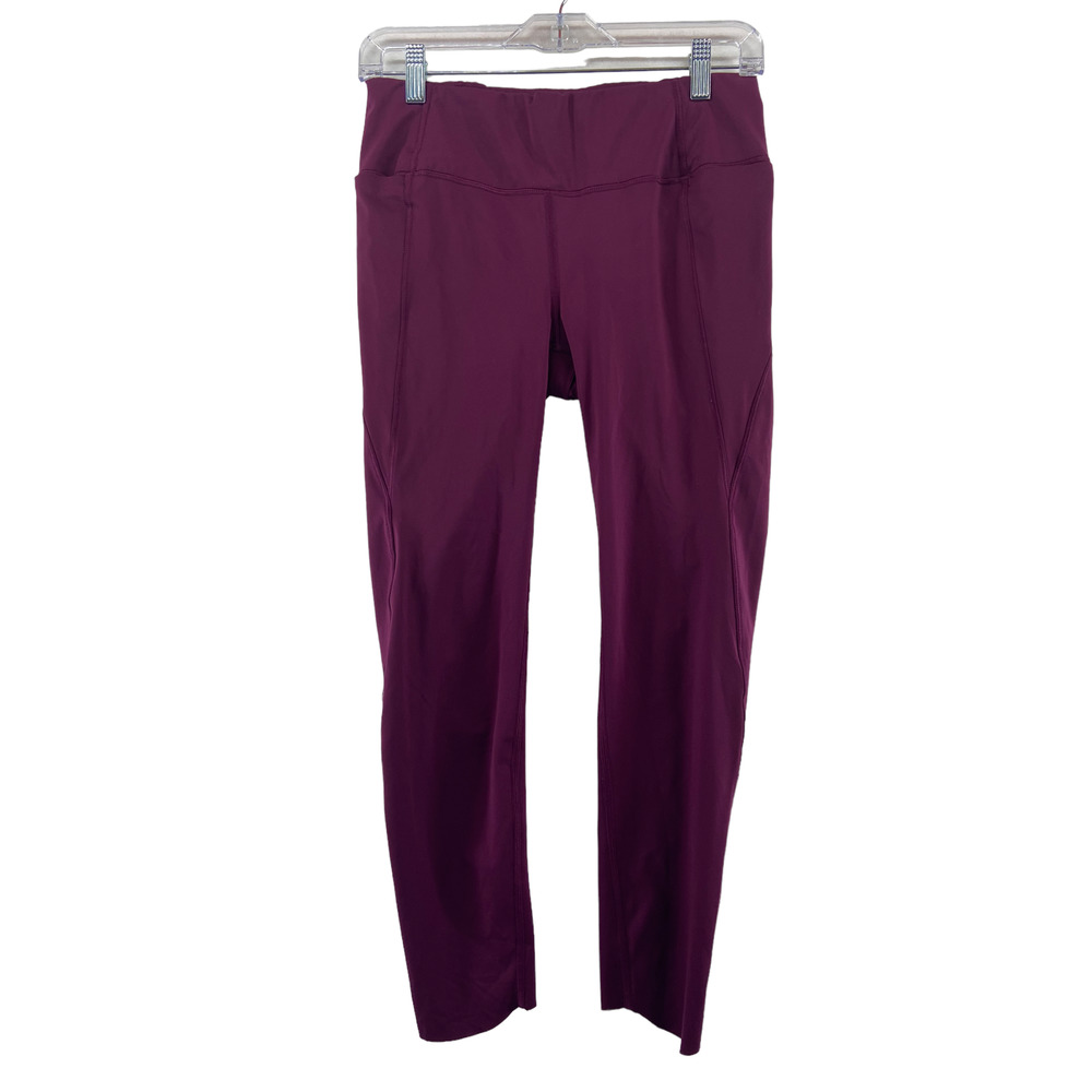 Athleta Velocity 7/8 Tight Sz Small Plum Stashโ Pocket